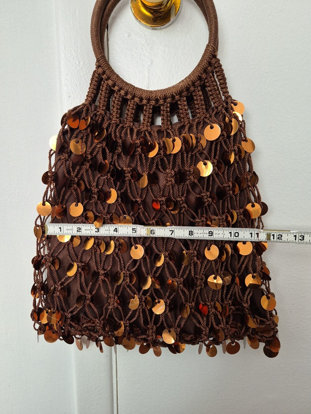 Sequin Crochet Handbag - Picture 6 of 8
